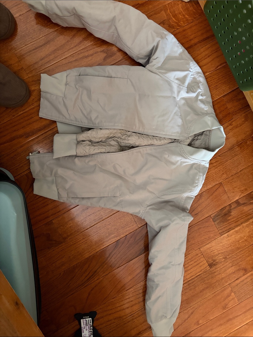 lululemon athletica Light Gray Bomber Jacket
